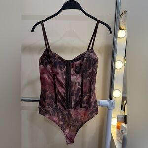 Intimately Free People Floral Corset Bodysuit – Size M – NWT